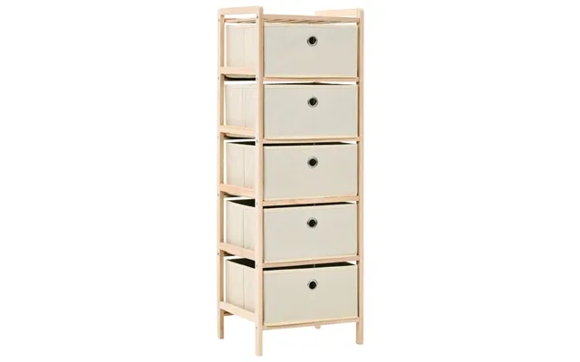 Storage rack with 5 fabric baskets cedar beige product image