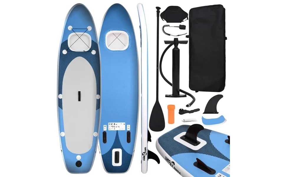 Inflatable paddleboardsæt 300x76x10 cm havblã