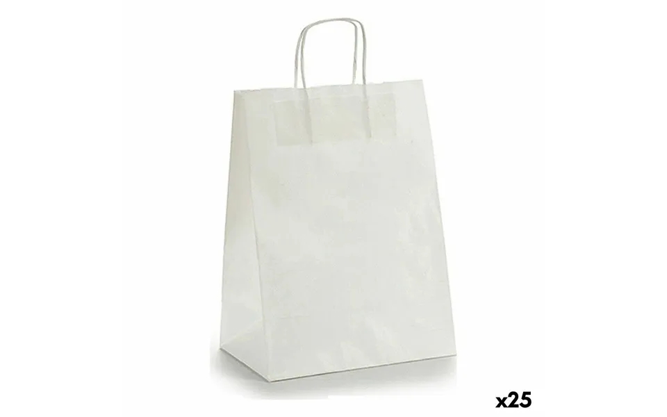 Paper bag 24 x 12 x 40 cm white 25 devices