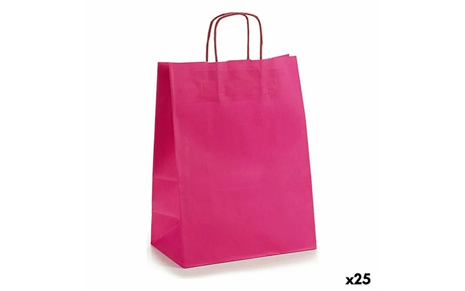 Paper bag 24 x 12 x 40 cm pink 25 devices