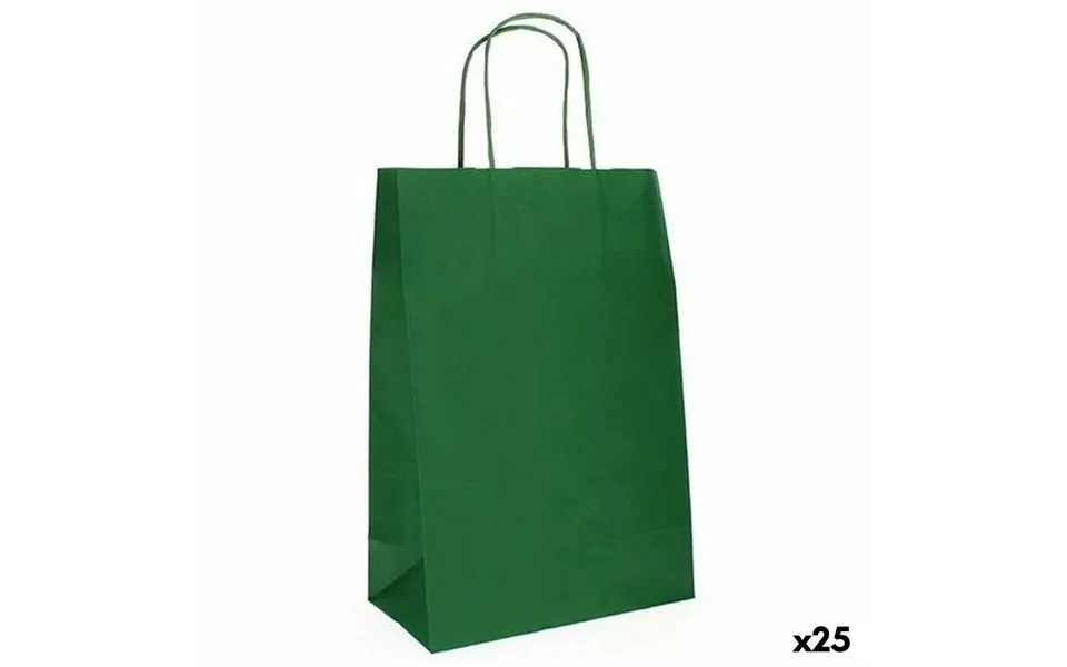 Paper bag fama dark green with handle 31 x 11 x 42 cm 25 devices