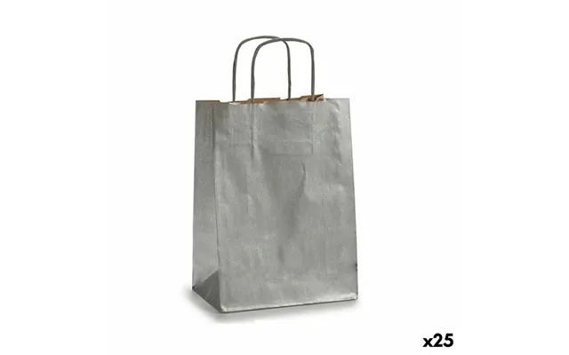 Paper bag silver 18 x 8 x 31 cm 25 devices product image