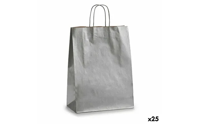 Paper bag silver 32 x 12 x 50 cm 25 devices product image