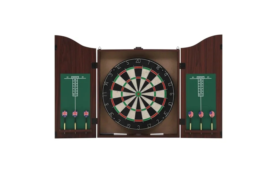 Professional dartboard in sisal with cupboard past, the laws 6 darts