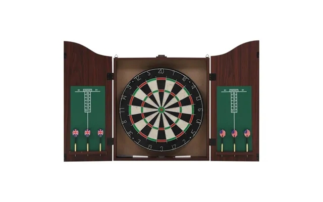 Professional dartboard in sisal with cupboard past, the laws 6 darts product image