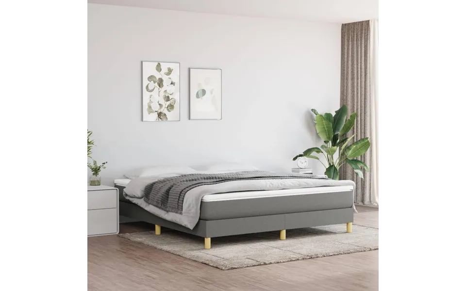 Bed frame 160x200 cm fabric dark gray