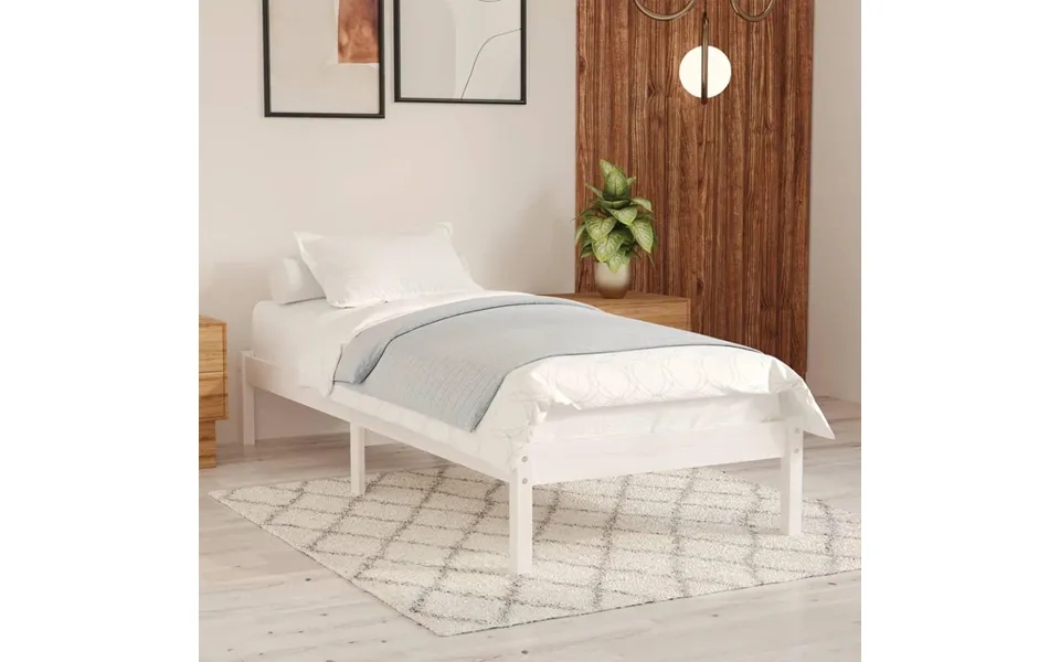Bed frame 90x190 cm single massively wood white