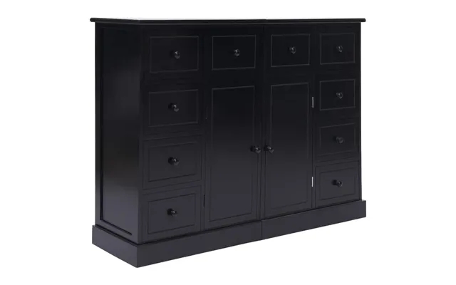 Sideboard with 10 drawers 113x30x79 cm wood black product image
