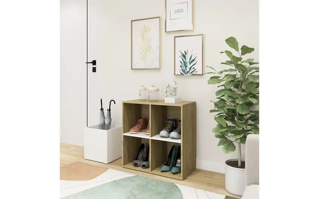 Shoe cabinet 105x35,5x70 cm designed wood white past, the laws sonoma oak product image