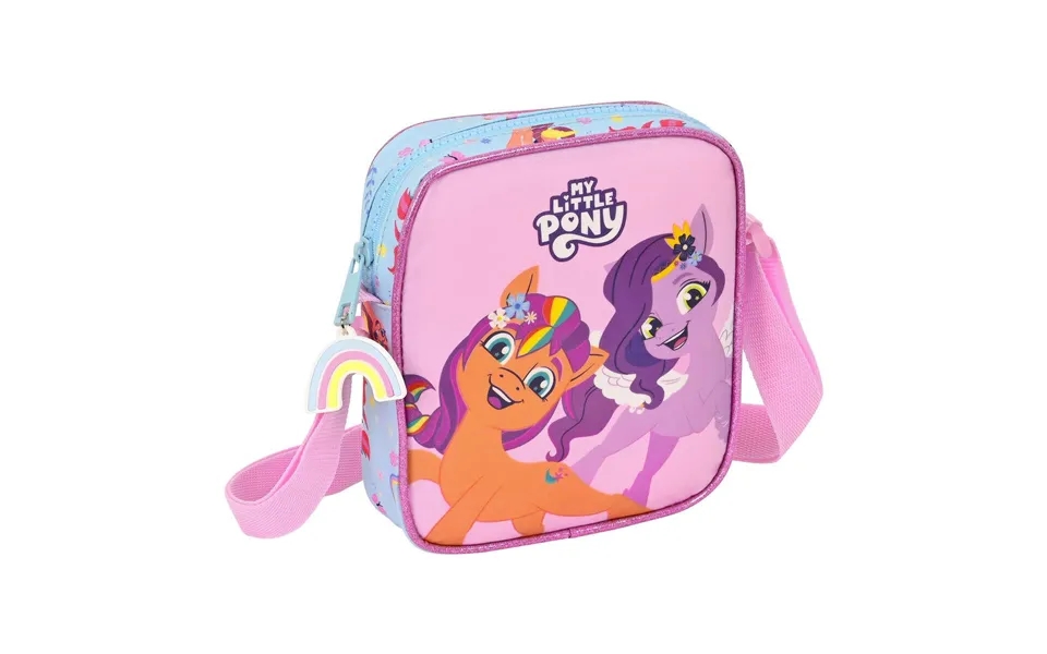 Shoulder bag my little pony wild & free blue pink 16 x 18 x 4 cm