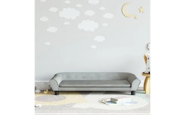 Bed to children 100x50x26 cm velours light gray product image