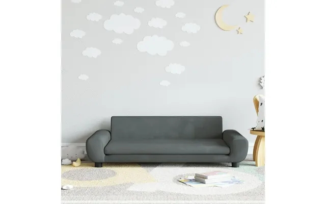 Sofa Til Børn 100x54x33 Cm Velour Mørkegrå product image