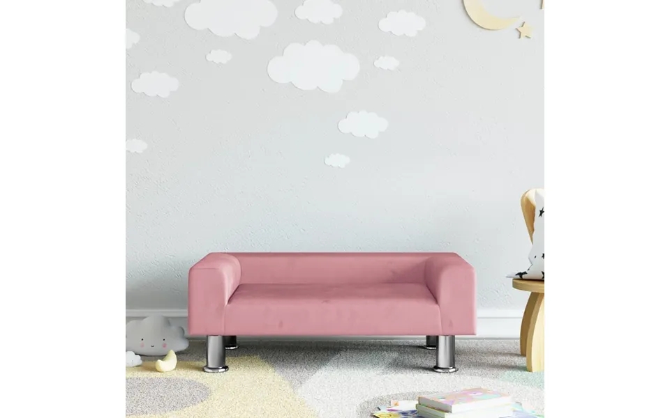 Bed to children 70x45x26,5 cm velvet pink