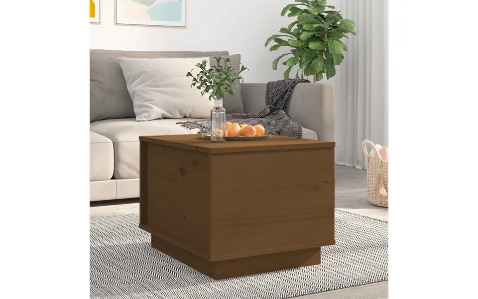 Sofabord 40x50x35 Cm Massivt Fyrretræ Gyldenbrun