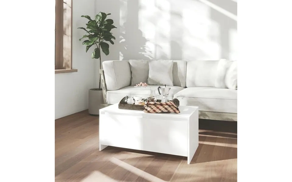 Sofabord 90x50x41,5 Cm Konstrueret Træ Hvid