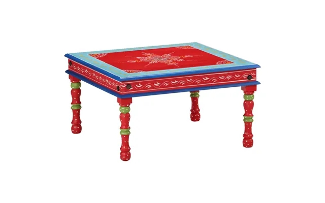 Coffee table hand painted massively mango tree red product image