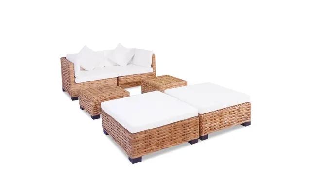 Sofa Set 16 Parts Natural Rattan product image