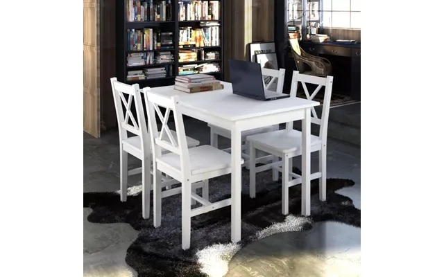 Spisebordssæt I 5 Dele Hvid product image