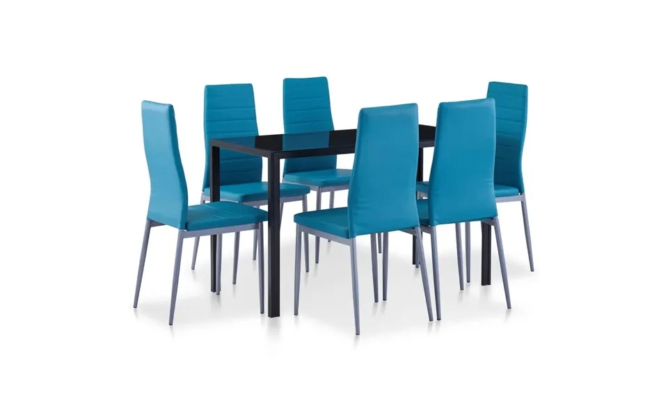 Spisebordssæt in 7 parts blue