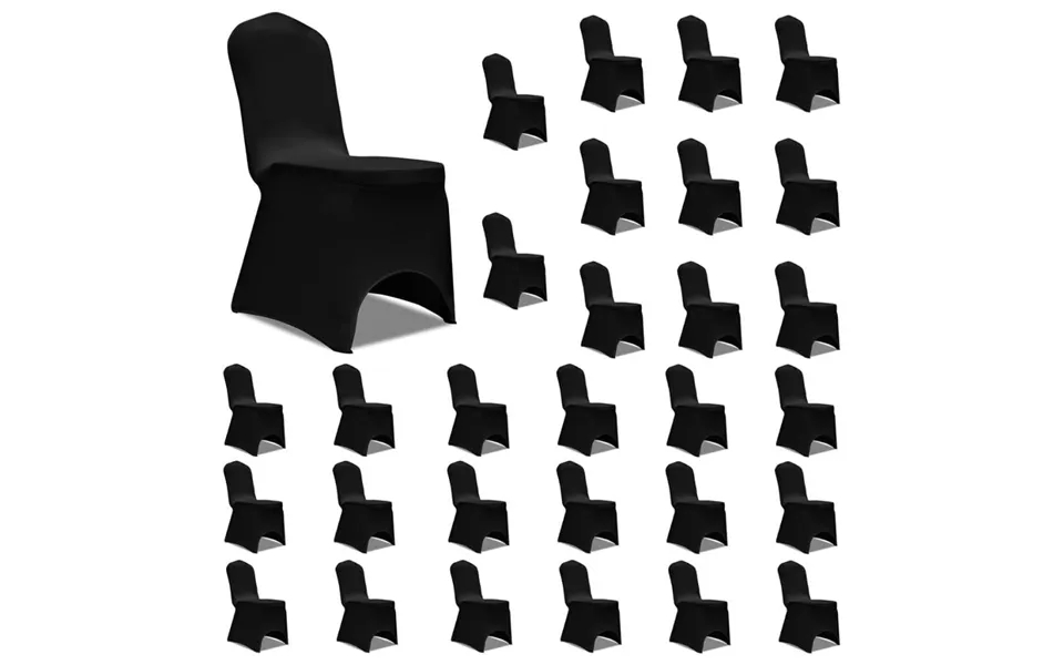 Chair covers in stretch fabric 30 paragraph. Black