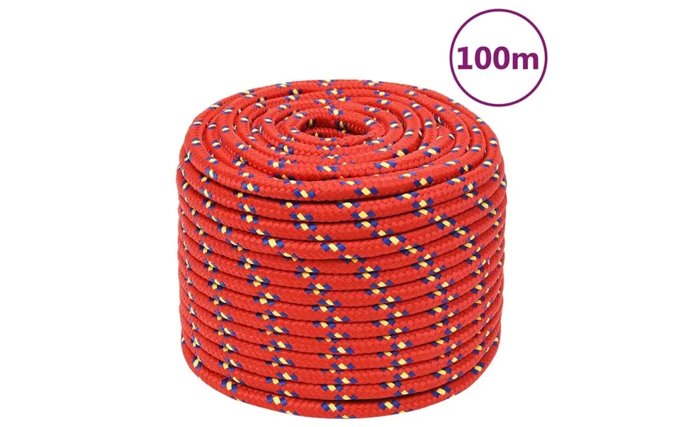 Ropes to boat 14 mm 100 m polypropylene red