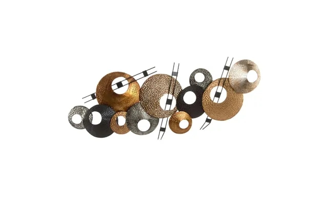 Wall decoration 117 x 6 x 47 cm gray copper vintage modern circles product image