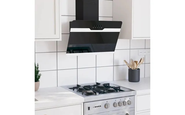 Wall-mounted hood 60 cm steel past, the laws tempered glass black product image