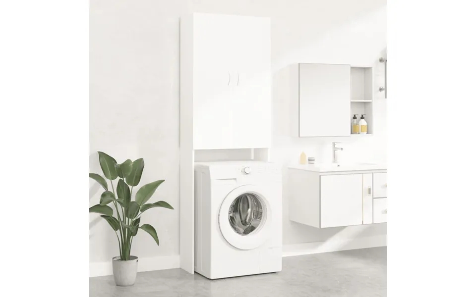 Vaskemaskineskab 64x25,5x190 Cm Hvid