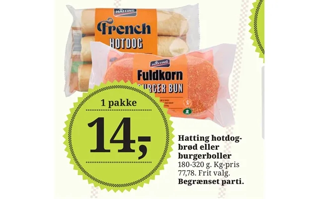 Hatting hot dog bread or burgerboller product image