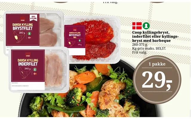 Coop chicken breast, inner fillet or chicken breast with barbeque product image
