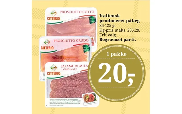 Italian produced cold cuts product image