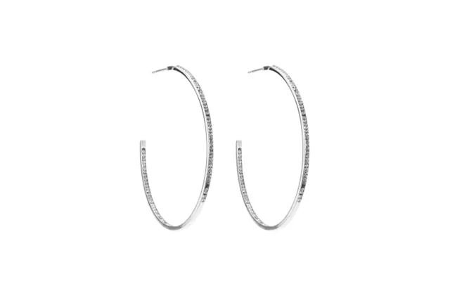 By Jolima Celine Crystal Hoops 50 Mm Steel One Size product image