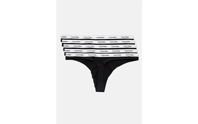 Calvin Klein 5 Pack Thong Low-rise Black Black Black Black Black Xs product image