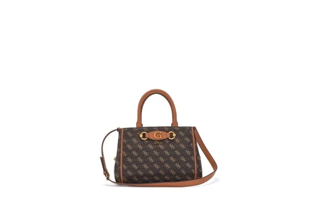 Guess Izzy Small Girlfriend Bag Brown Logo Cognac One Size product image