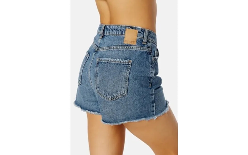 Pieces Tulla Hw Shorts Medium Blue Denim Xs