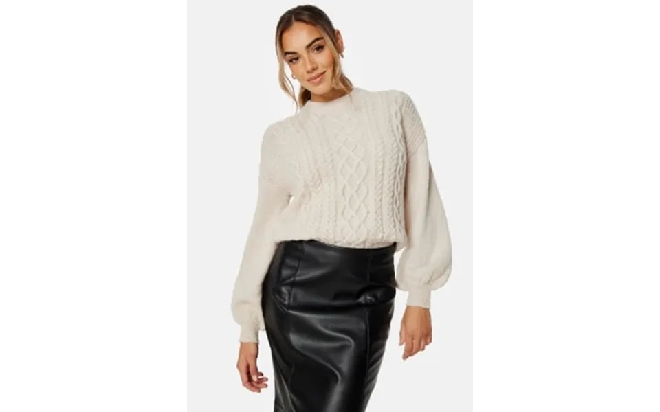 Vila Chinti O-neck Cable Knit Top Birch