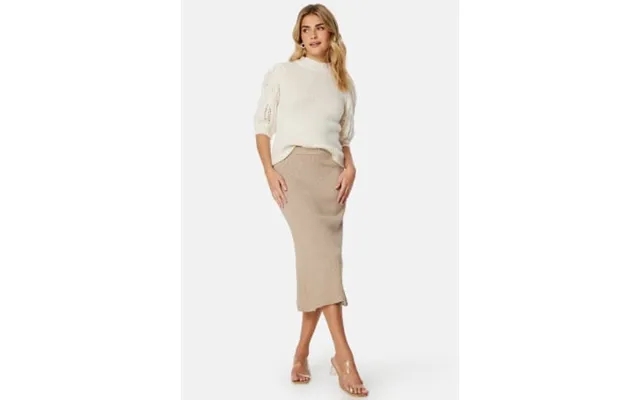 Vila Comfy A-line Knit Skirt Natural Melange Xs product image