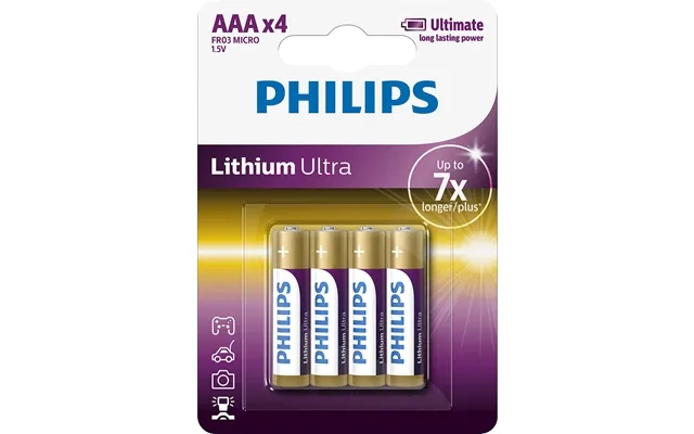 Philips Fr03lb4a 10 Lithium Ultra Aaa Batteri 4-stk product image