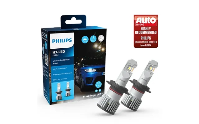 Philips H7 Ultinon Pro6000 Boost Ultimativ Ydeevne - Der Er Godkendt Til Brug På Offentlig Vej product image