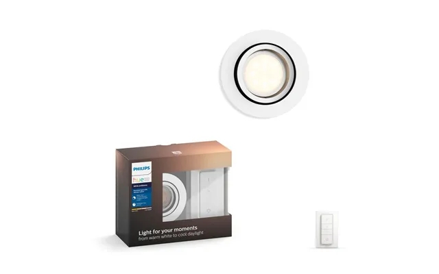 Philips hat milli skin round recessed with dimmer switch - white ambiance product image