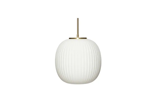 Pendant m pear in white brass glass product image