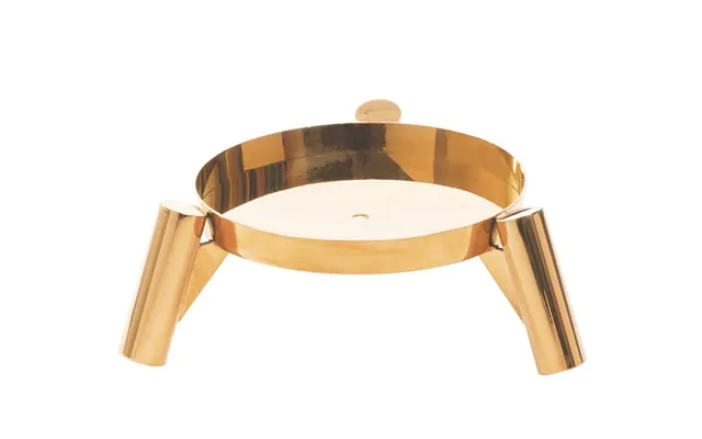 Bowl in rose gold to biofireplace with wooden legs product image