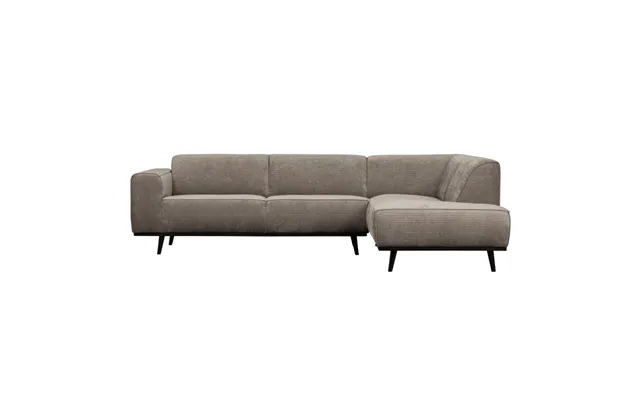 Statement corner sofa dextral flat rib - clay product image