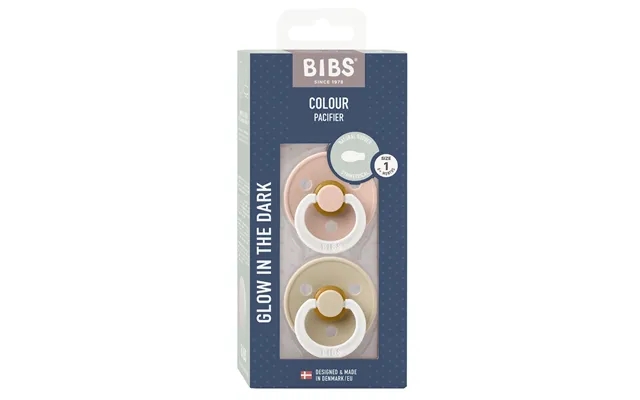 Bibs Pacifier Colour Latex Symmetric Blush Glow Vanilla Glow Size product image