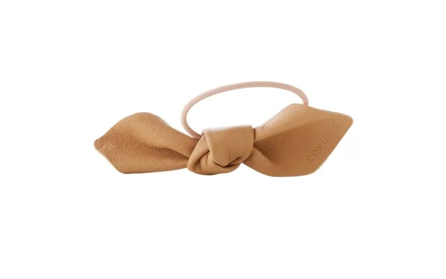 Corinne Leather Bow Big Hair Tie Camel product image