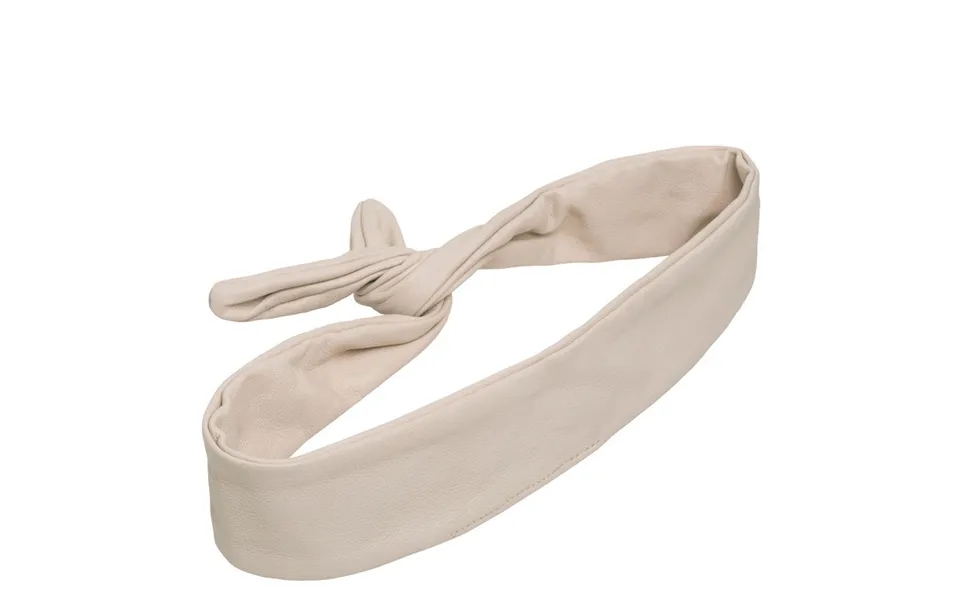 Corinne Leather Hairband Wire Cream