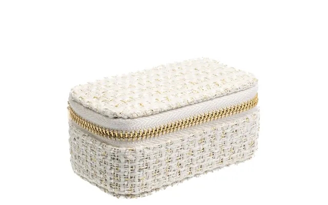 Dark Tweed Jewellery Box Micro Off White With Gold product image