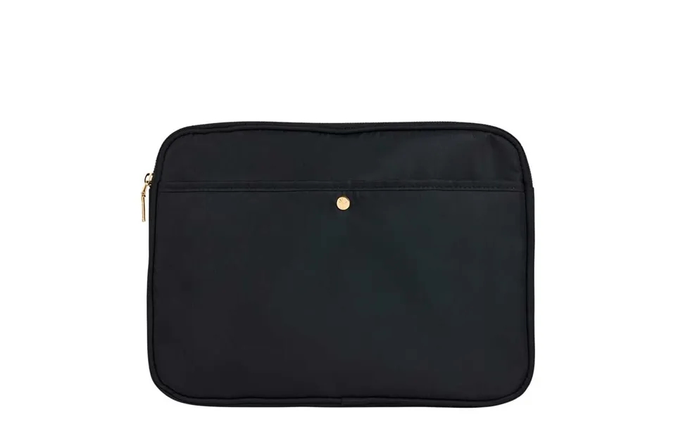 Fan palm black nylon laptop sleeve