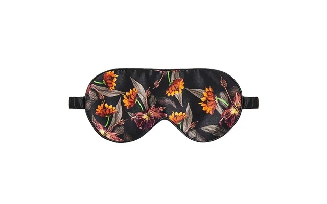 Fan Palm Sleeping Eye Mask 100% Mulberry Silk Black Hibiscus product image