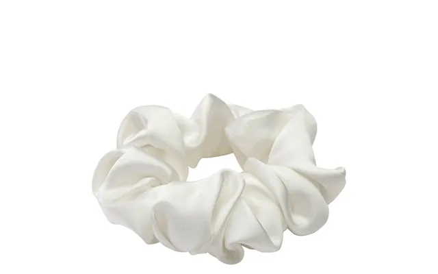 Lenoites Mulberry Silk Scrunchie White product image